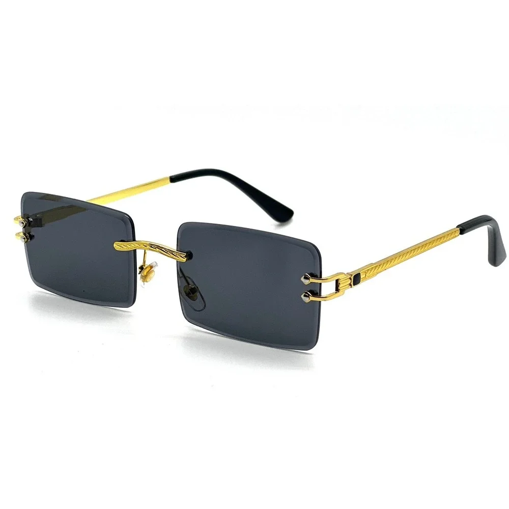 Men Sunglasses Dark Black Lens Outdoor Driving Diamond Cut Cholo Street‎ Trendy